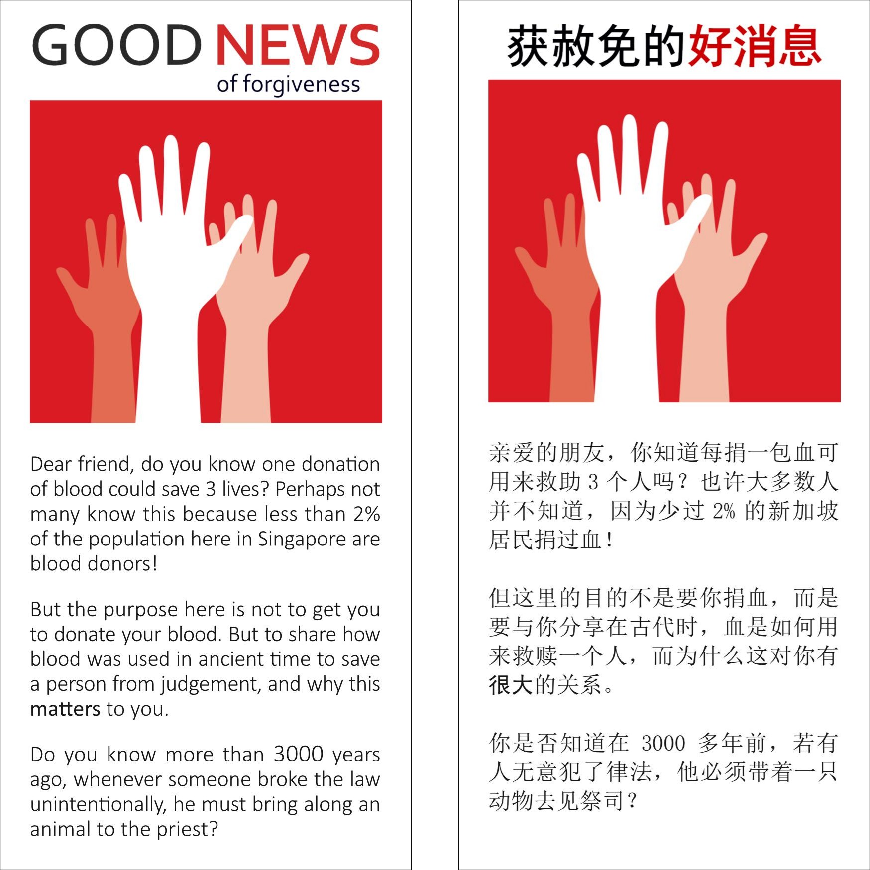 Gospel tract - Good news of forgiveness